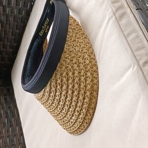 Eric Javits "The Bradfield" Straw Visor with Black Band